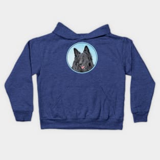 Belgian Sheepdog Painting - Cute Original Dog Art Kids Hoodie